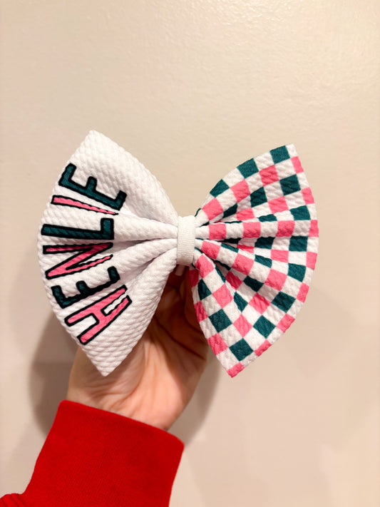 Custom Girlie Christmas Name Bows